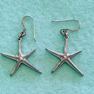 Silver Starfish Earrings